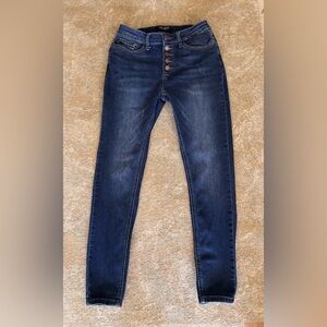 Judy Blue JB8855 Skinny Jeans Womens 5/27 Dark Wash Button Fly Stretch